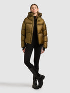 khujo-nolana-damen-steppjacke-khaki-green-crinkle image 6