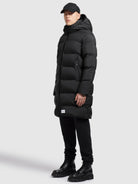 khujo-caius-mantel-schwarz-steppmantel-knielang-warm-wattiert image 2