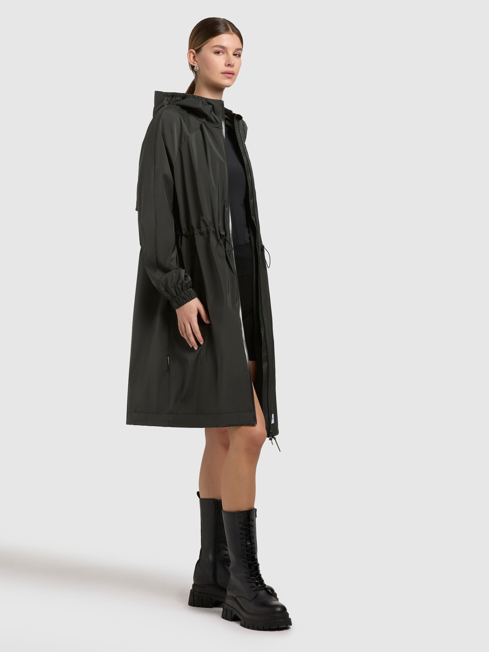 khujo-tuuli-mantel-dunkelgr-n-damen-knielang-windbreaker image 6