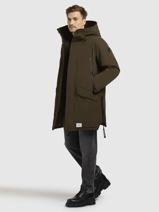 khujo-coat-larc-dark-olive-parka-mantel-damen-mit-kapuze image 1