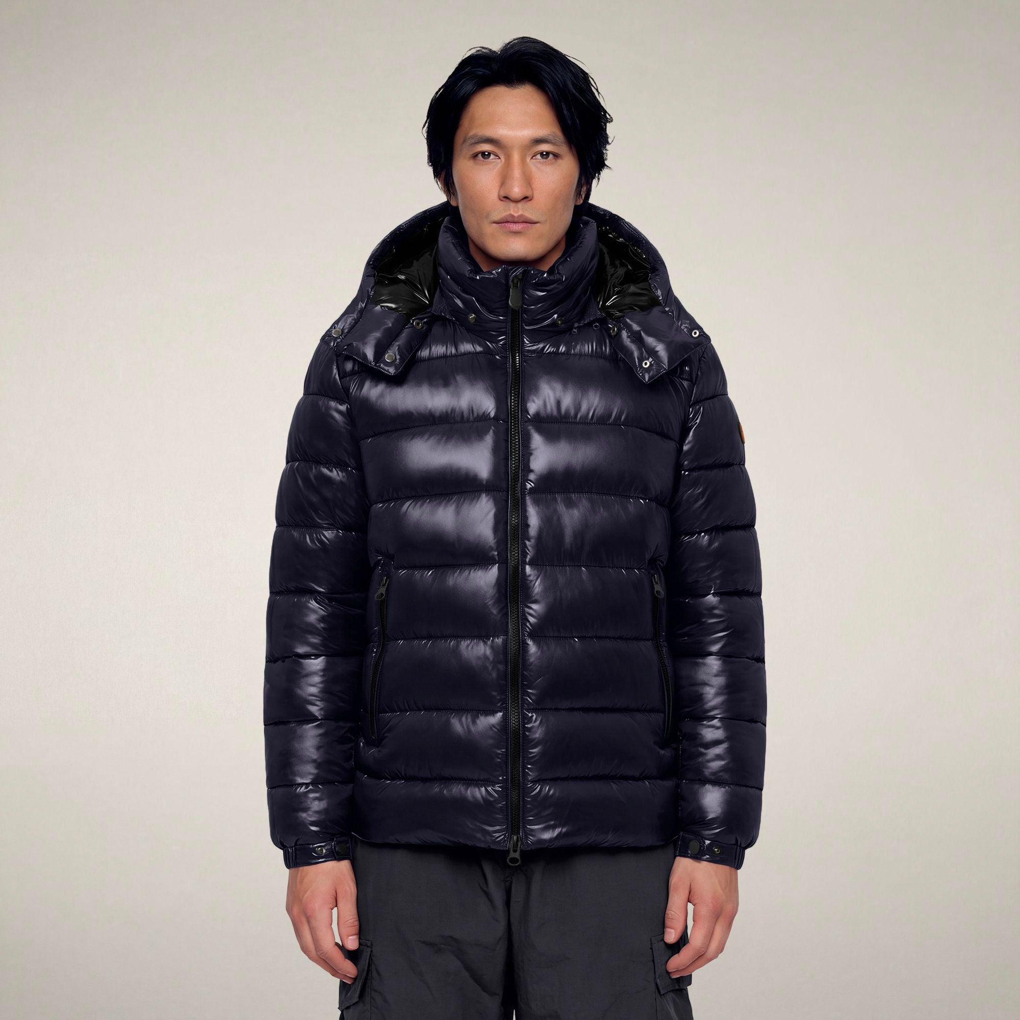save-the-duck-florian-herren-pufferjacke-mit-kapuze-blau-schwarz-laqu image 5