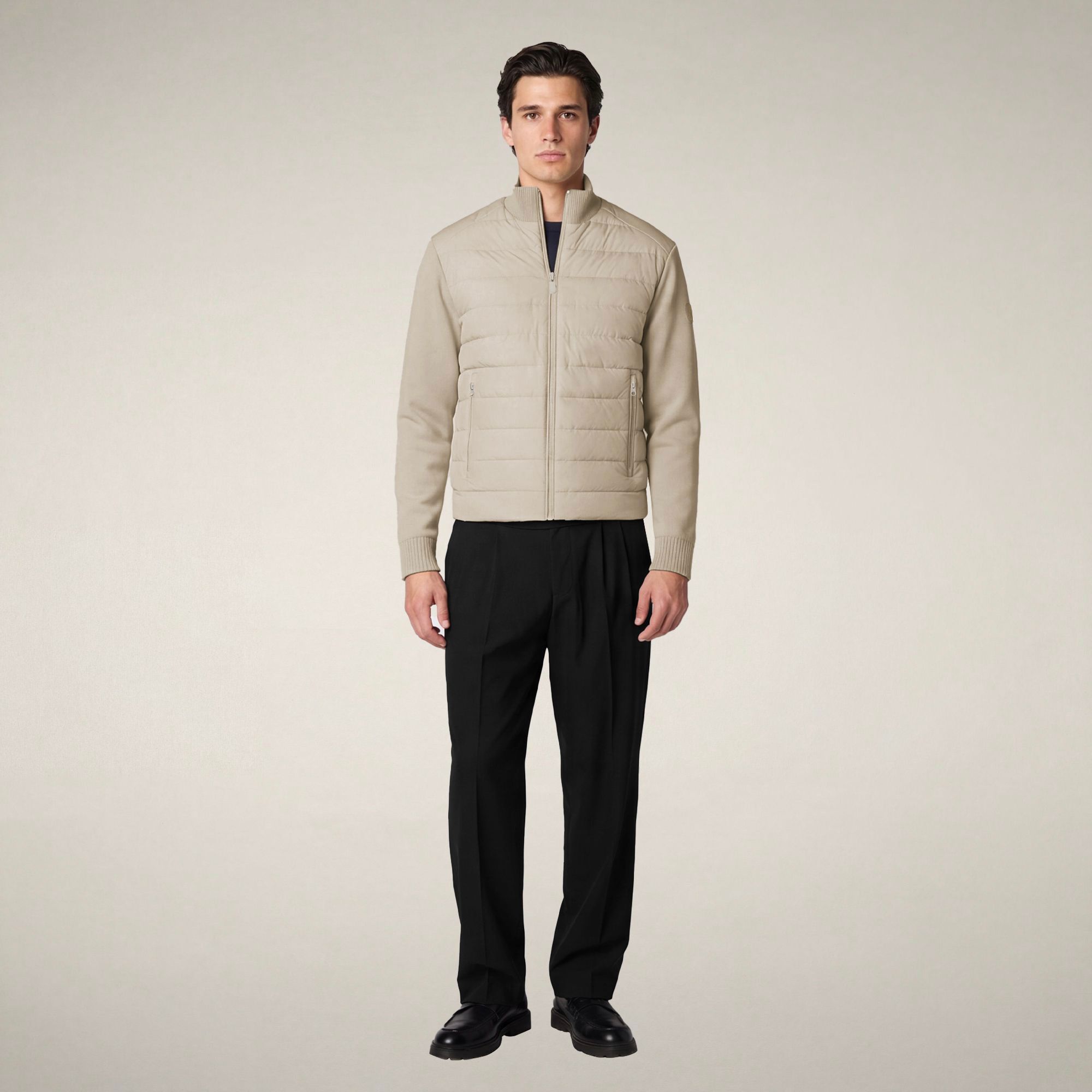 save-the-duck-sedum-herrenjacke-hybrid-steppjacke-rainy-beige image 1