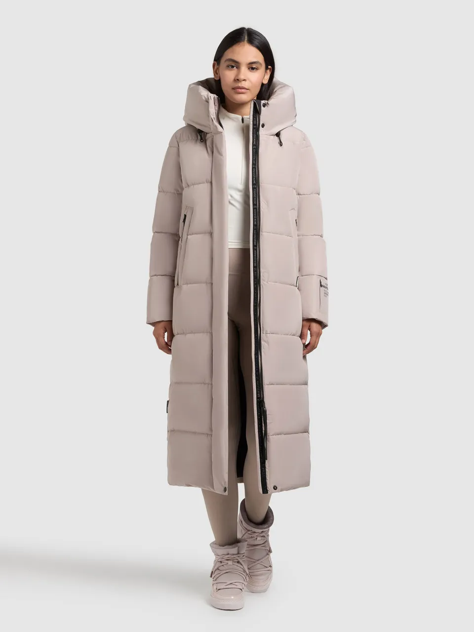 khujo-coat-soulani5-matt-steppmantel-dusty-beige image 1