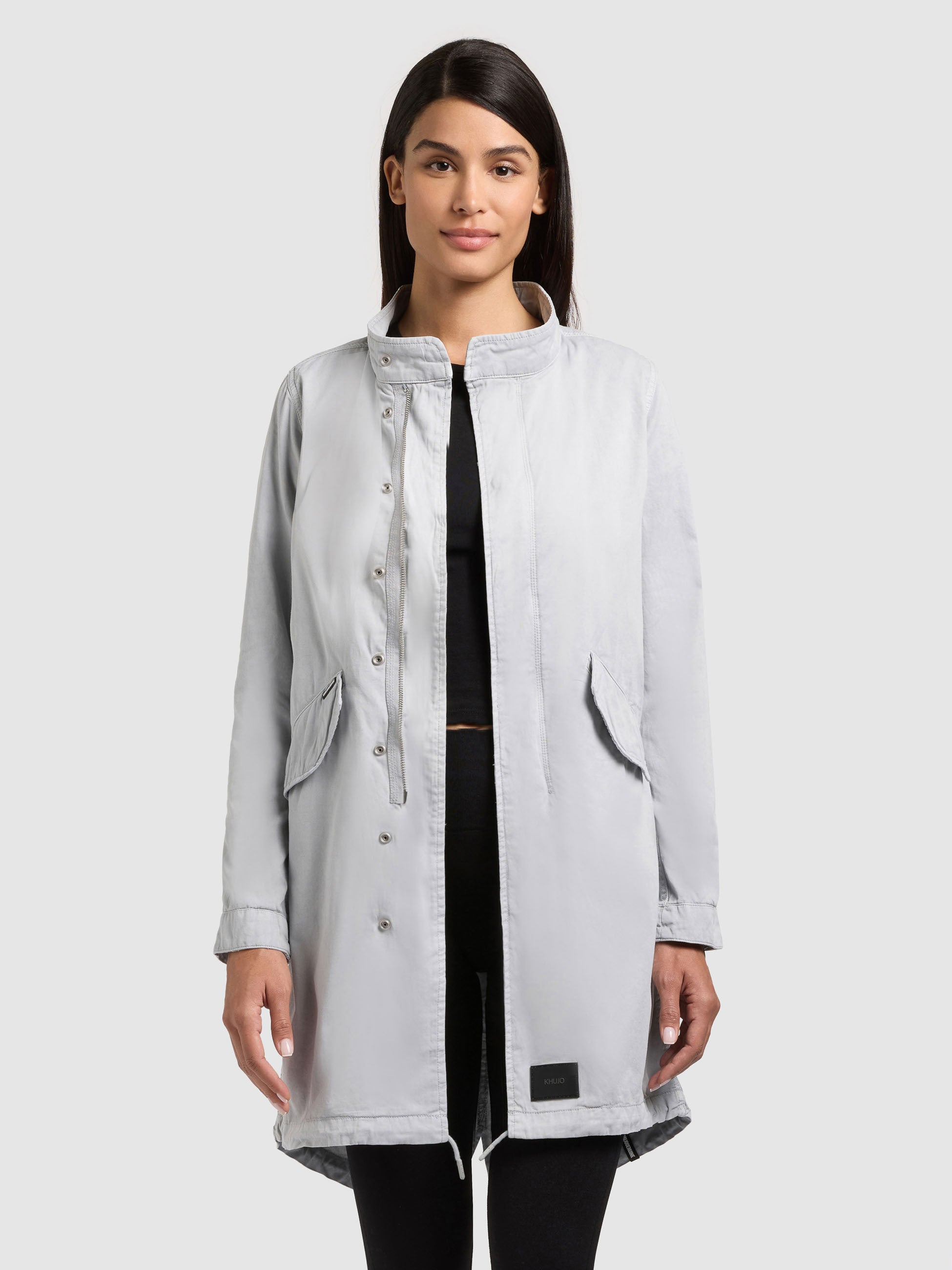 khujo-mantel-theres-light-grey-damen-parka-regular-fit-baumwoll-twill image 4