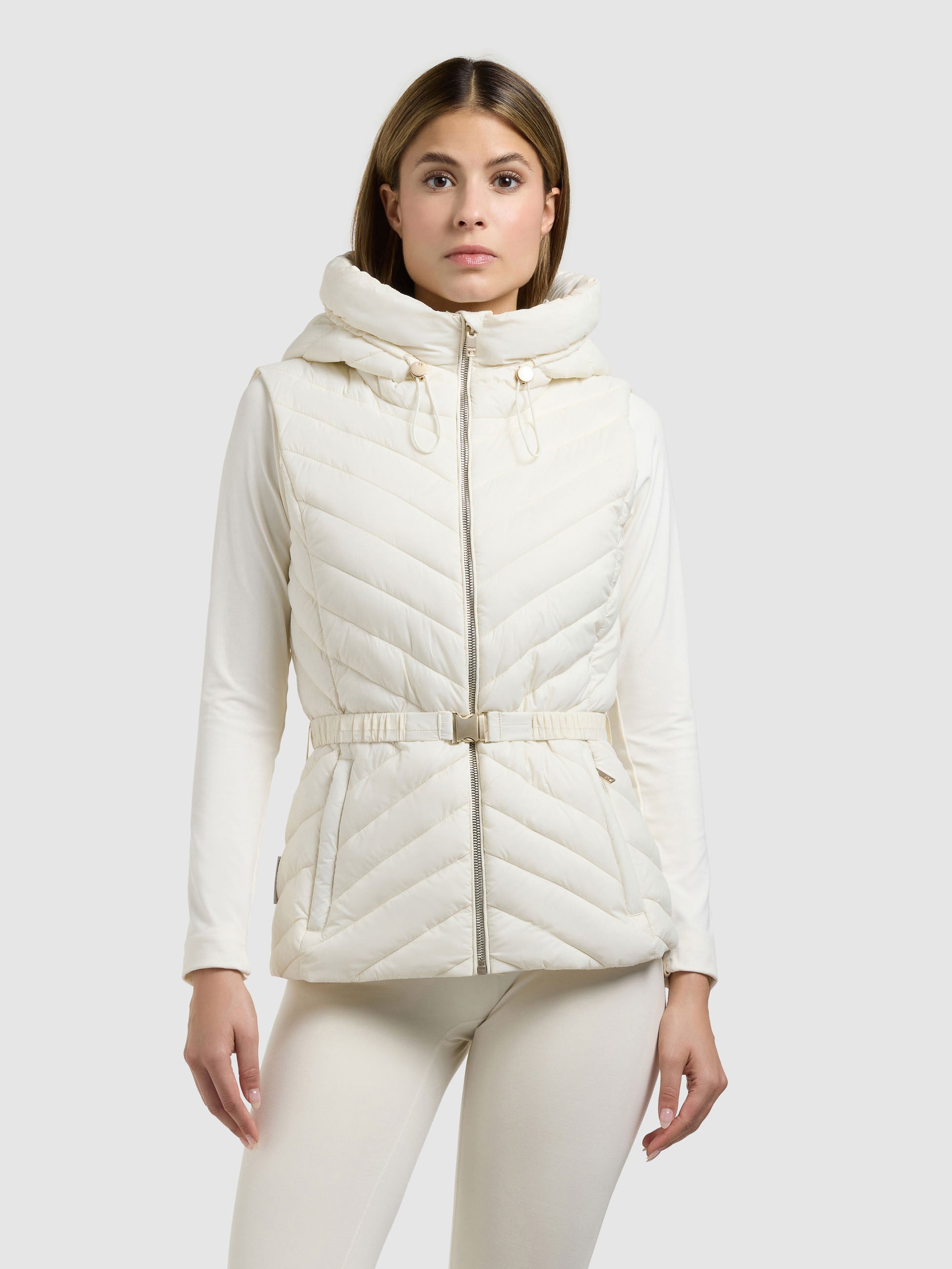 khujo-weste-demie-off-white-steppweste-damen-slim-fit image 1