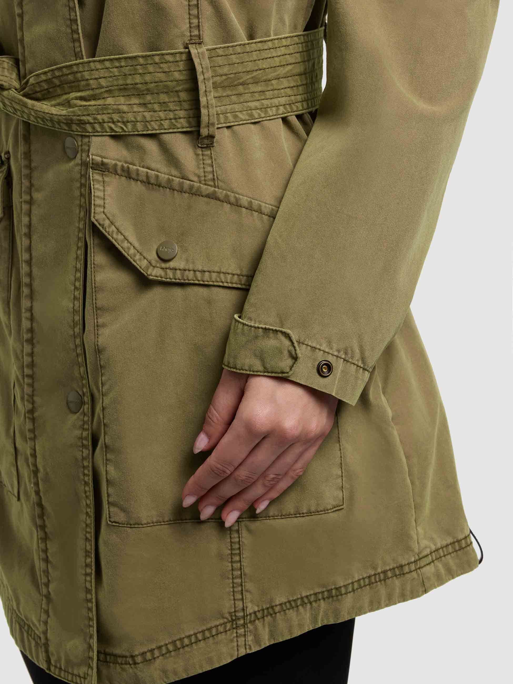 khujo-prea-damen-sommerjacke-turtle-green-trench-parka-mit-g-rtel image 7