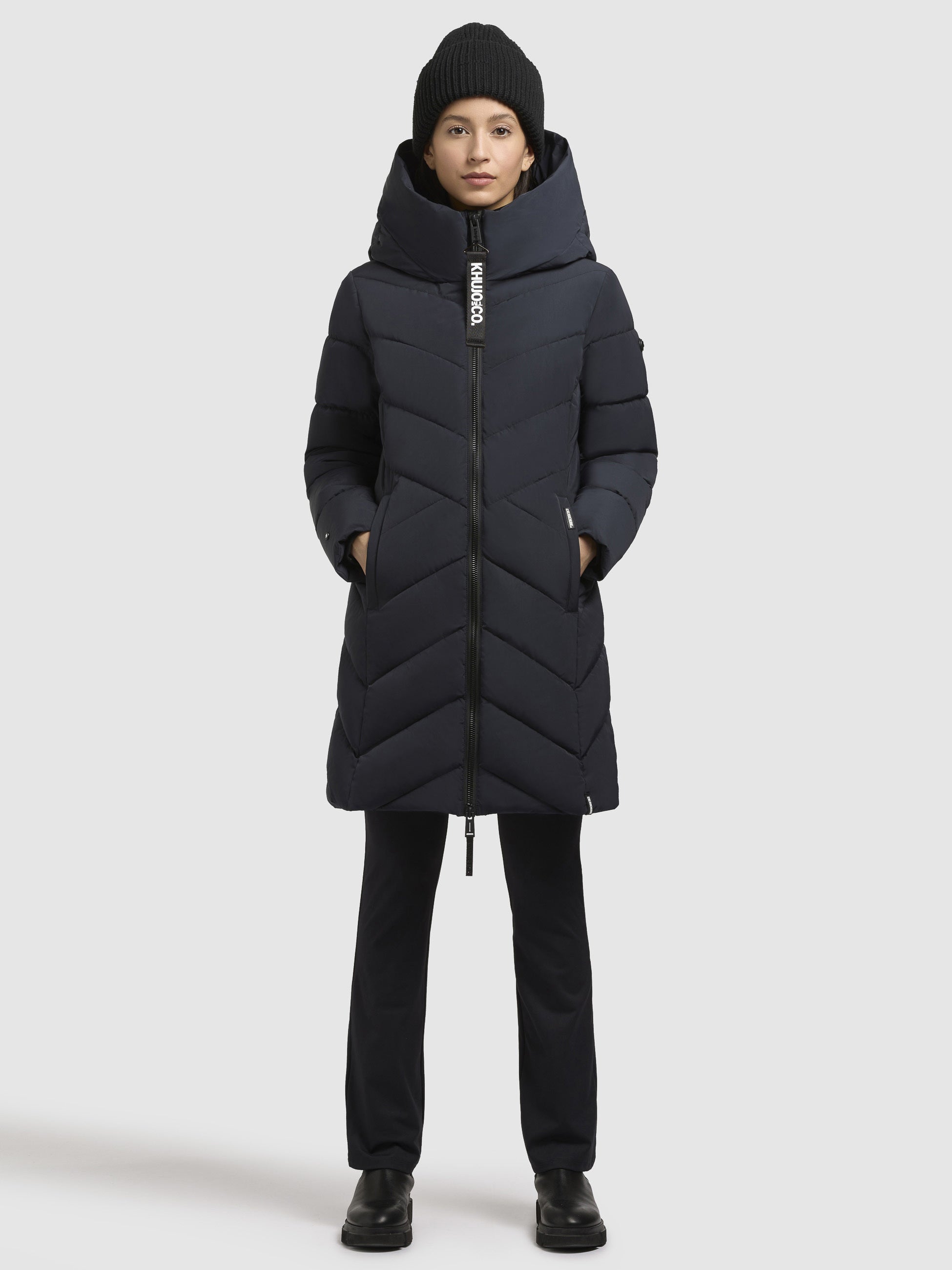 khujo-darka2-damen-steppmantel-dark-blue image 1