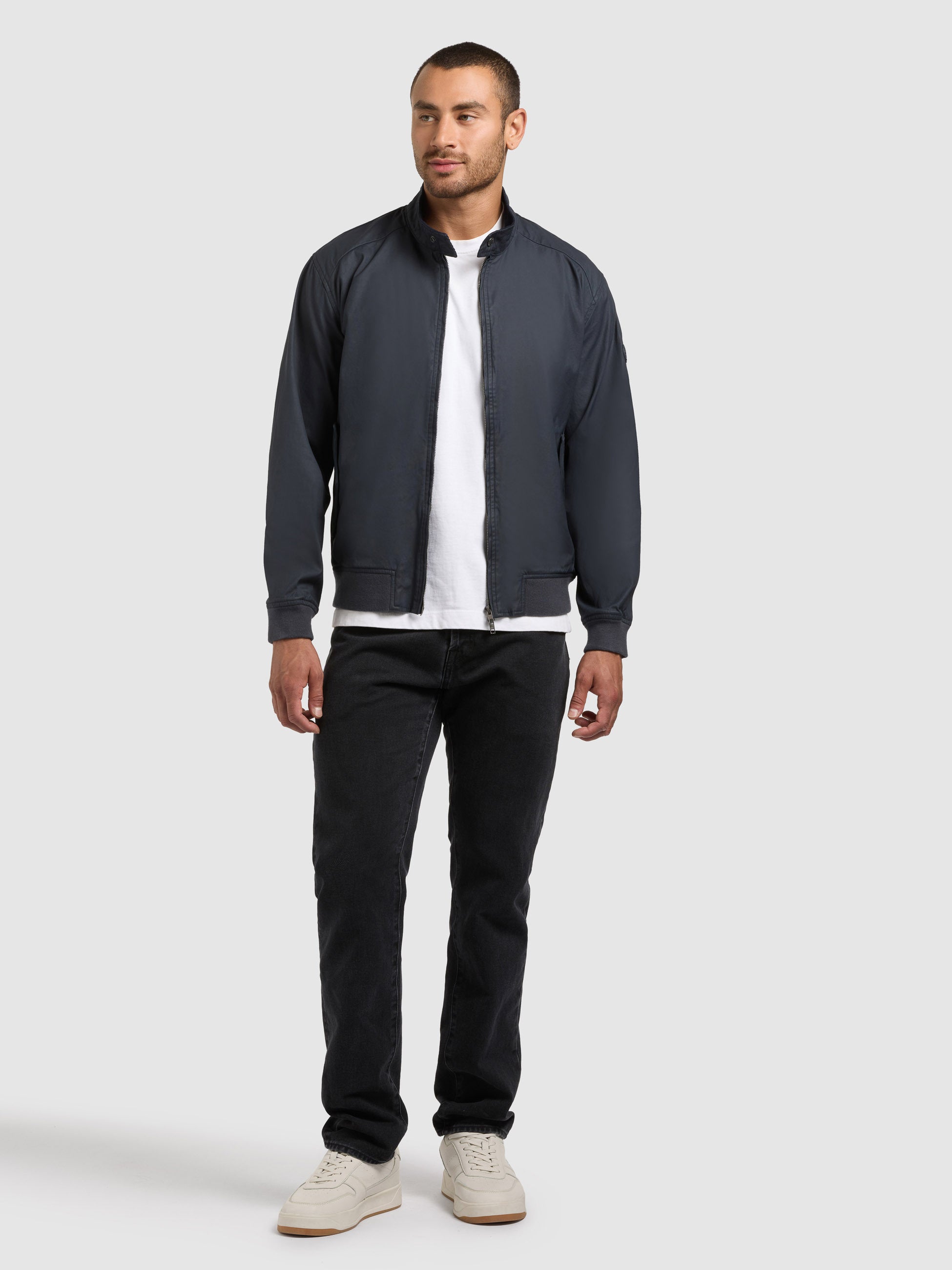 khujo-blousonjacke-nabo-oxford-blue-gewachste-baumwolljacke-mit-cordkragen image 7