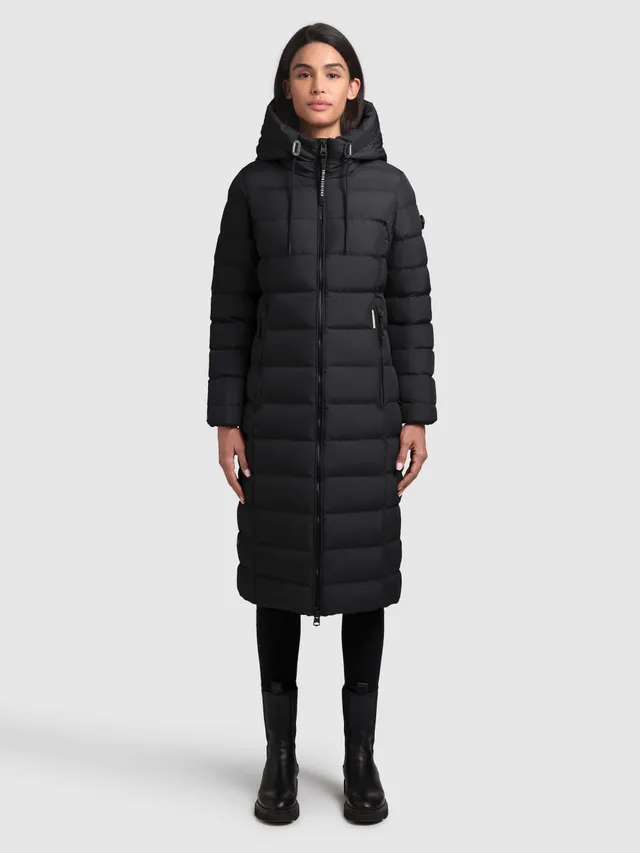 khujo-mantel-simmie-black-knielanger-damen-steppmantel-regular-fit image 1