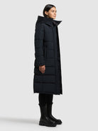 khujo-mantel-devion2-port-blue-knielanger-damen-steppmantel image 2
