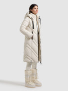 khujo-mantel-bibb-cotton-cream-knielanger-damen-steppmantel image 6