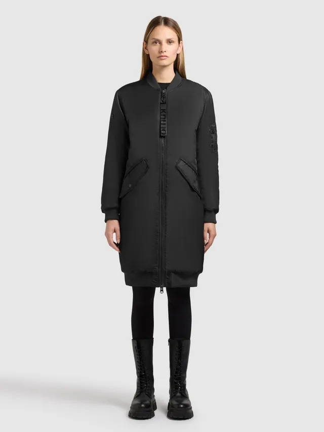khujo-coat-lulu-bomber-damen-winterjacke-oversized-black image 1
