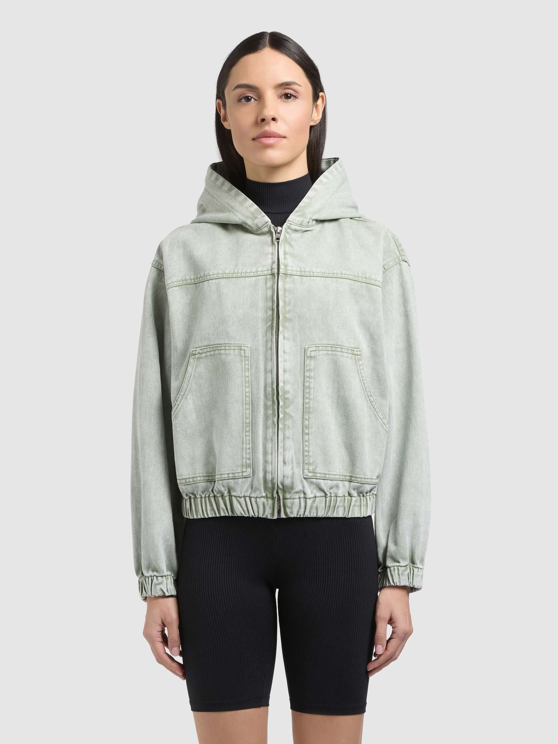 khujo-jacke-gretel-seagreen-damen-jeans-blouson-oversize-mit-kapuze image 4