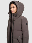 khujo-coat-cami-graphite-gray-knielanger-damen-steppmantel image 7