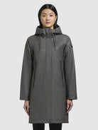 khujo-coat-liede-dark-gray-kurzmantel-regenjacke-mit-kapuze image 4