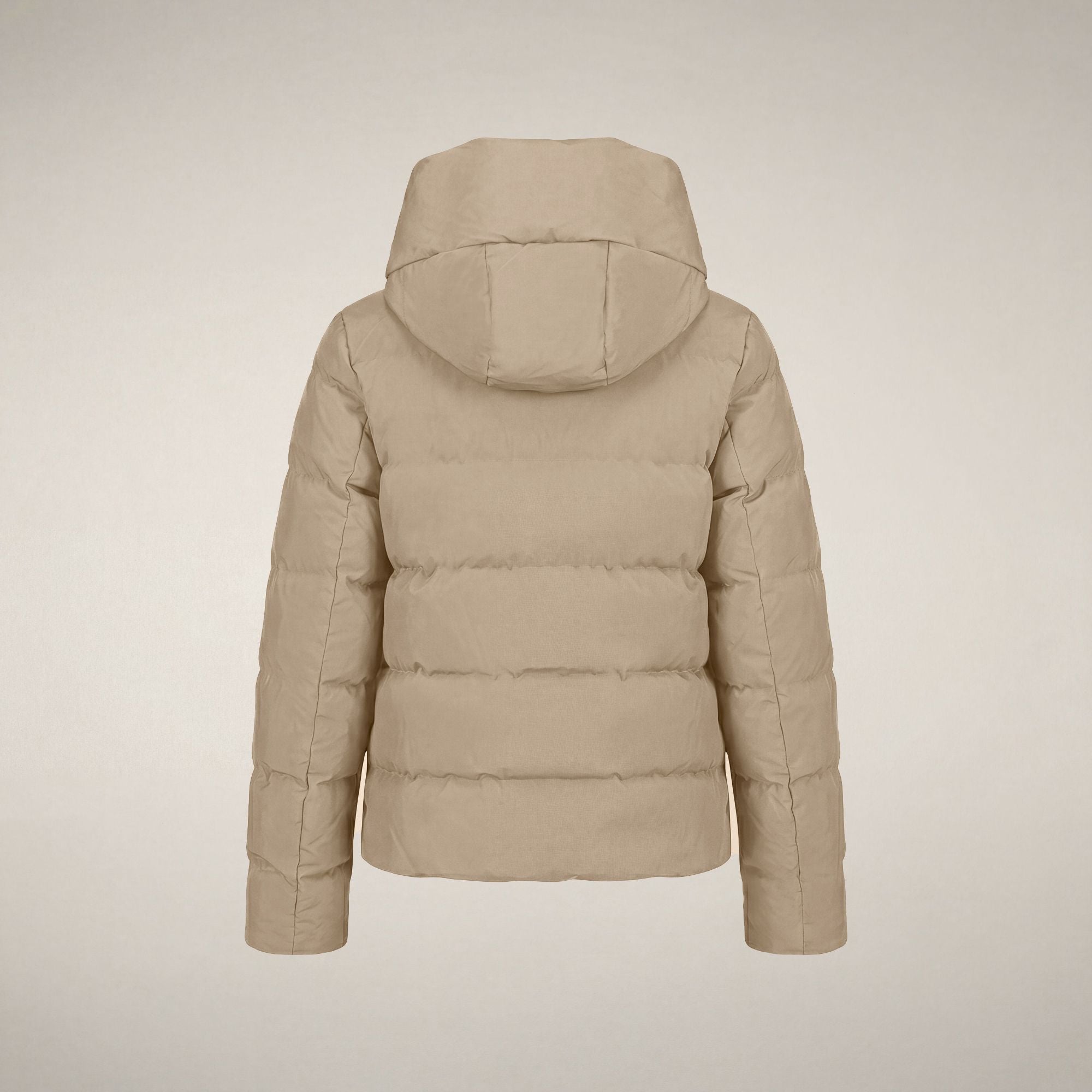 save-the-duck-arena-damen-parka-beige-stein-arctic-kurzparka-wetterfest image 4