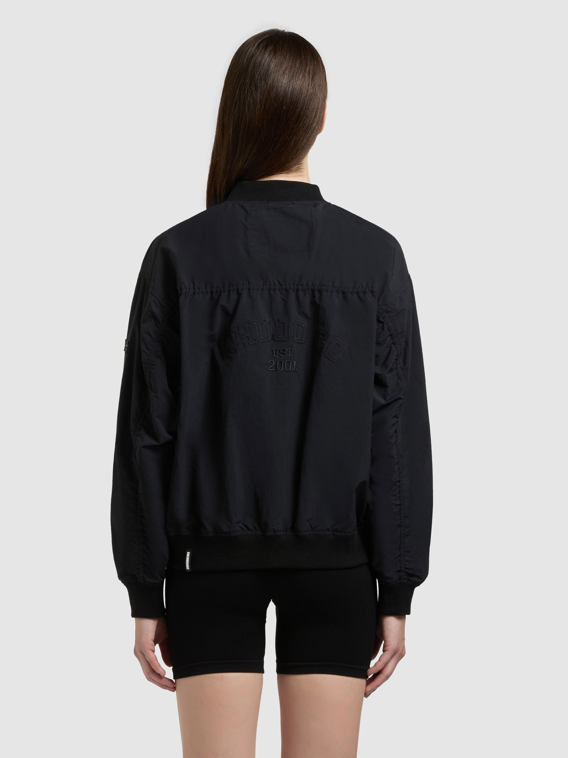khujo-blouson-rylee-with-bag-damen-sommerjacke-black-leichte-bomberjacke image 3