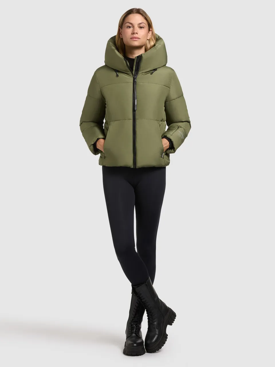 khujo-audrey-matt-damen-steppjacke-fern-green image 1