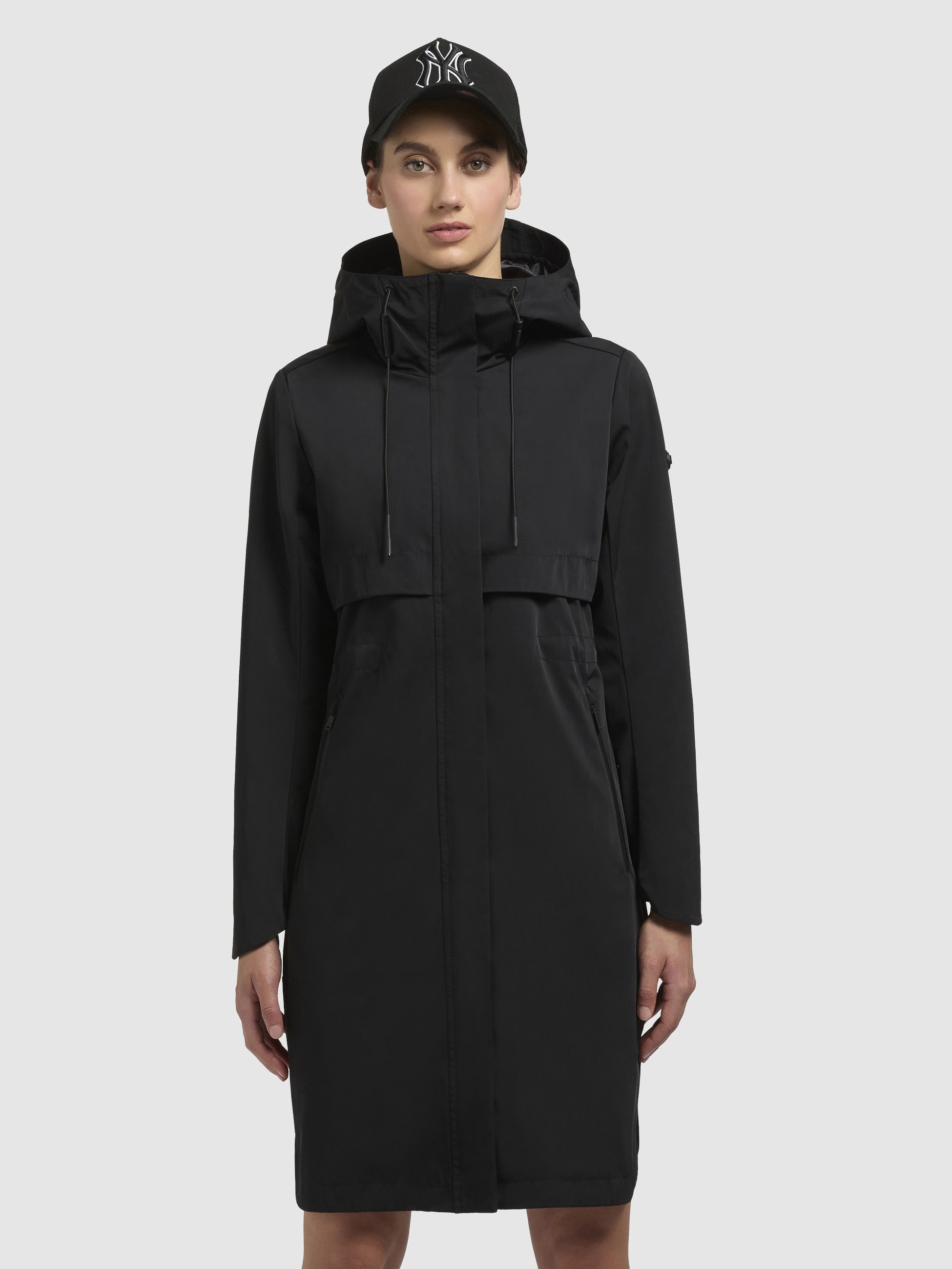 khujo-manao-damen-sommerparka-schwarz-regular-fit-kurzmantel image 4