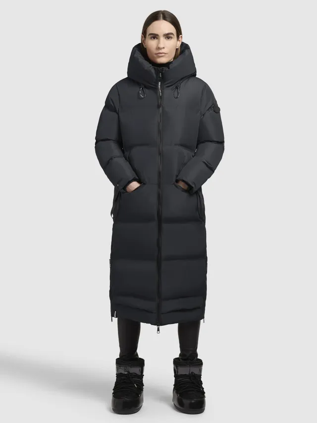 khujo-aroma-damen-mantel-dark-blue-wadenlang-regular-fit-wetterfest image 1