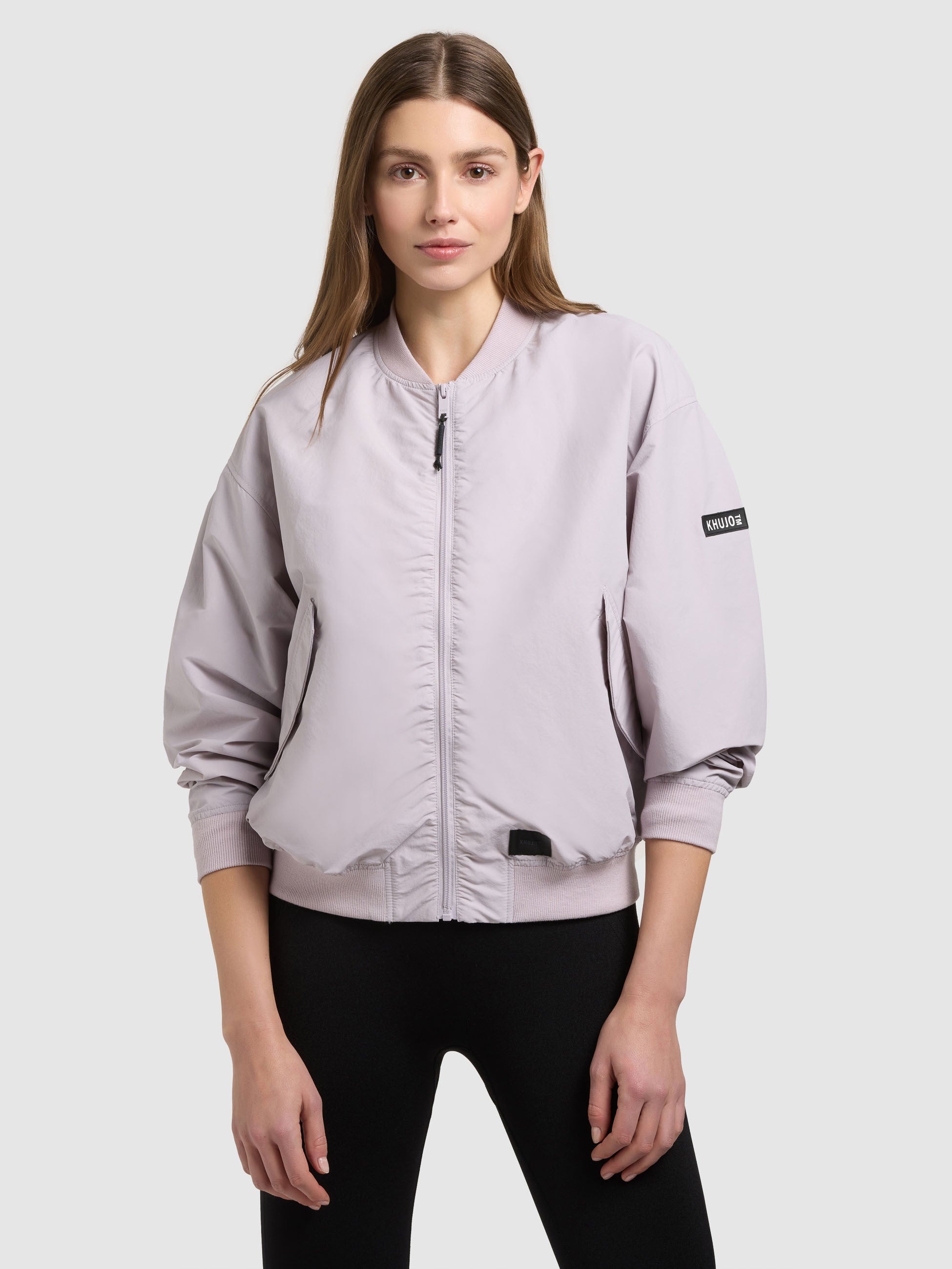 khujo-facee-blouson-bomberjacke-damen-raindrops-lilac-mit-tasche image 7