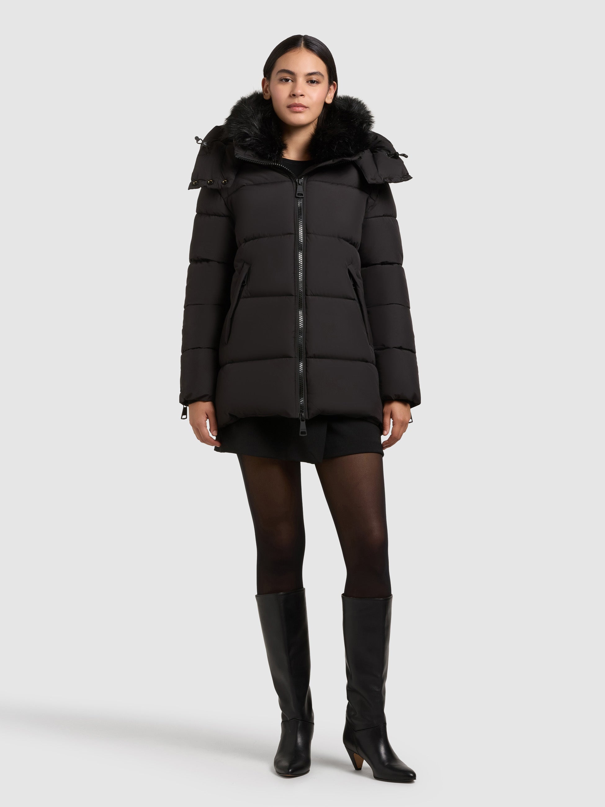khujo-jacke-rory-black-damen-winterjacke image 1