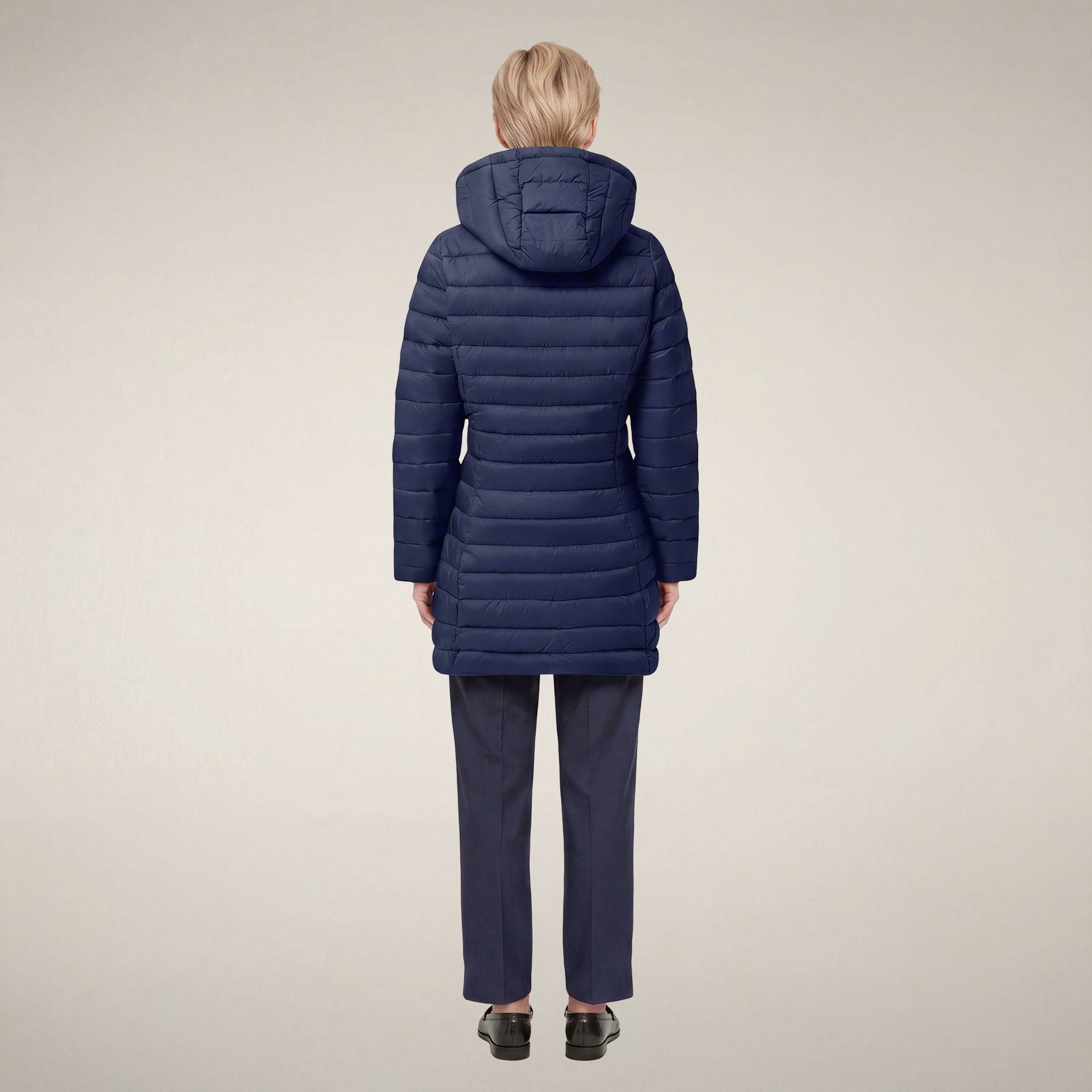 save-the-duck-carol-damen-daunenmantel-lang-blau-navy image 2