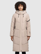 khujo-coat-sonje5-damen-steppmantel-light-beige-wadenlang image 4