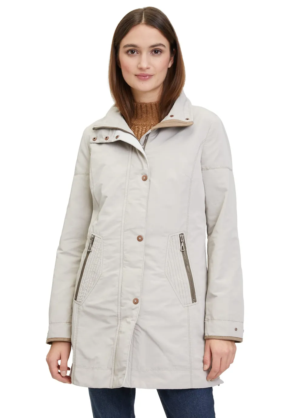 gil-bret-damen-sommerjacke-ripsware-mit-veloursleder-und-nieten image 1