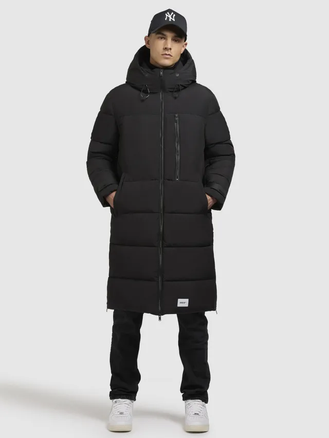 khujo-mantel-siram-schwarz-steppmantel-knielang-loose-fit image 1