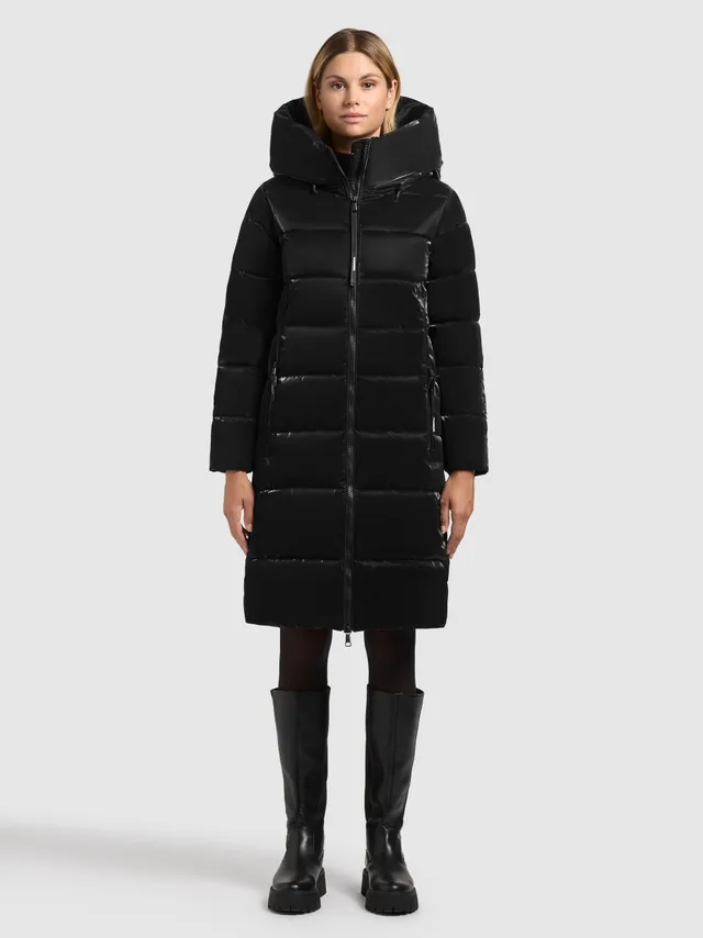 khujo-mantel-jilias6-shiny-black-damen-winter-steppmantel-mit-kapuze image 1