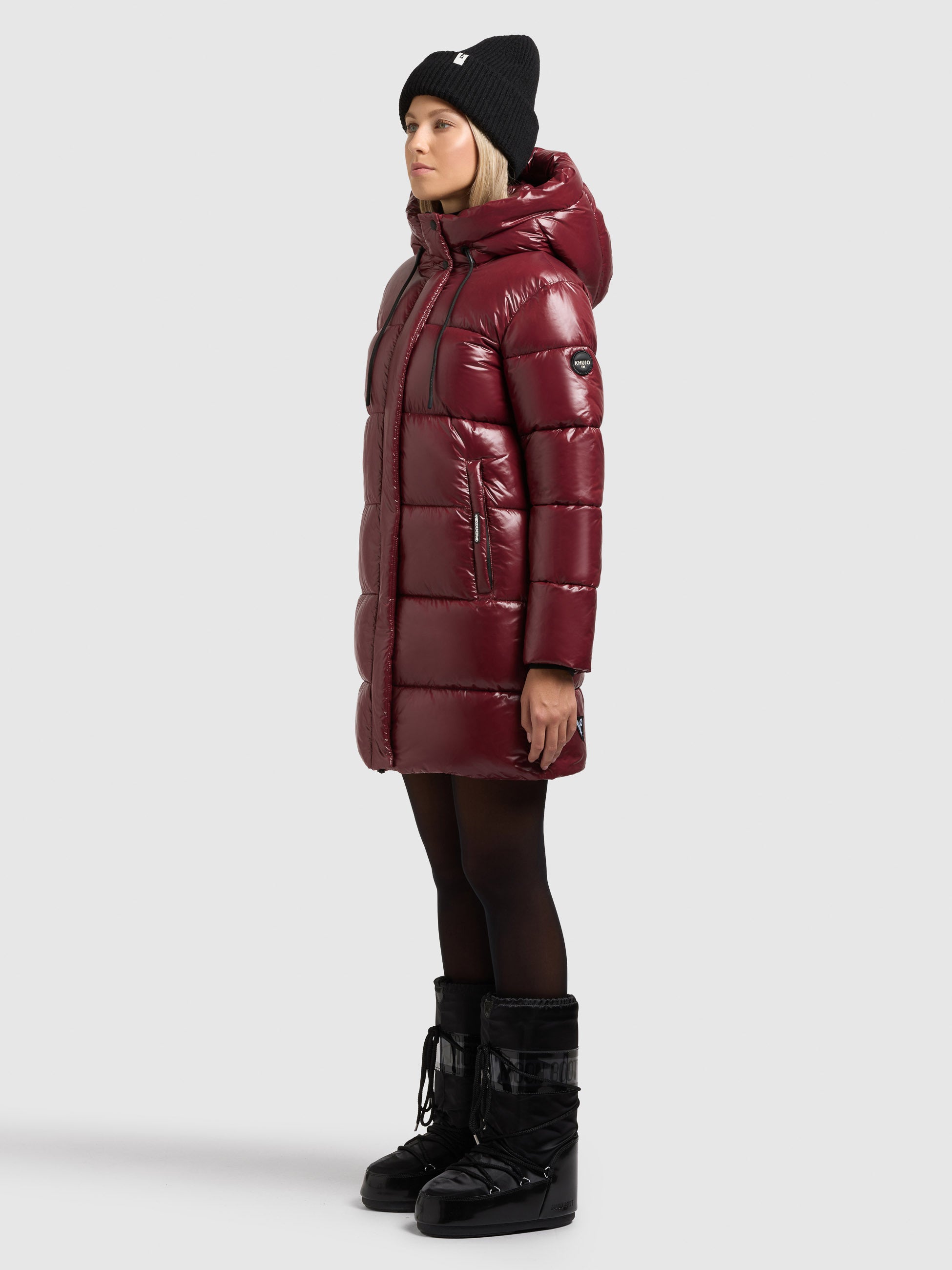 khujo-jacke-janou-mahagoni-red-gl-nzende-steppjacke-mit-kapuze image 5