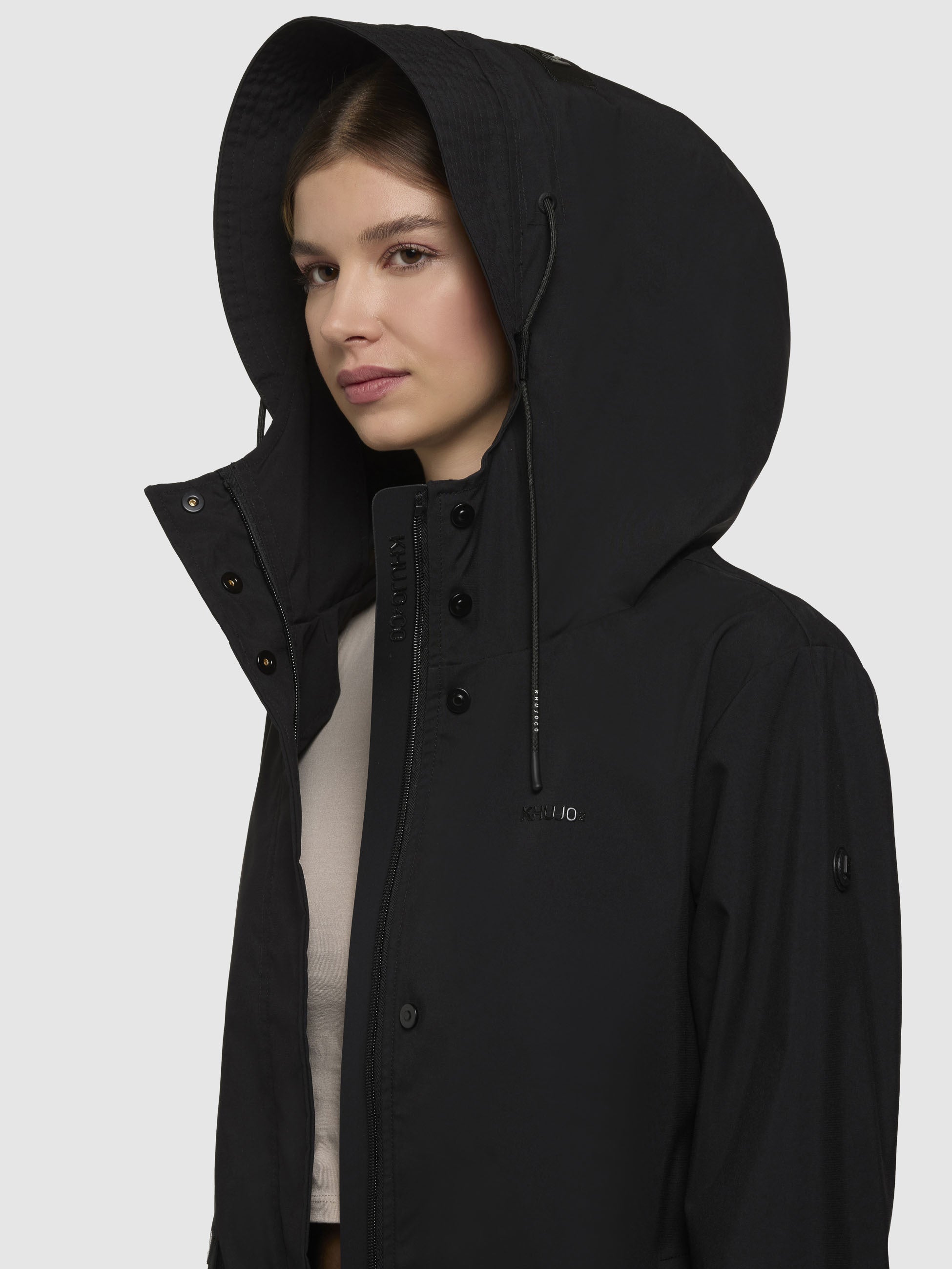khujo-elea-mantel-schwarz-leichter-regenmantel-damen-regular-fit image 7
