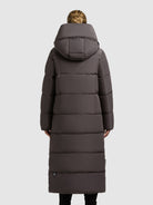 khujo-soulani5-matt-graphite-gray-damen-wintermantel-wadenlang image 3