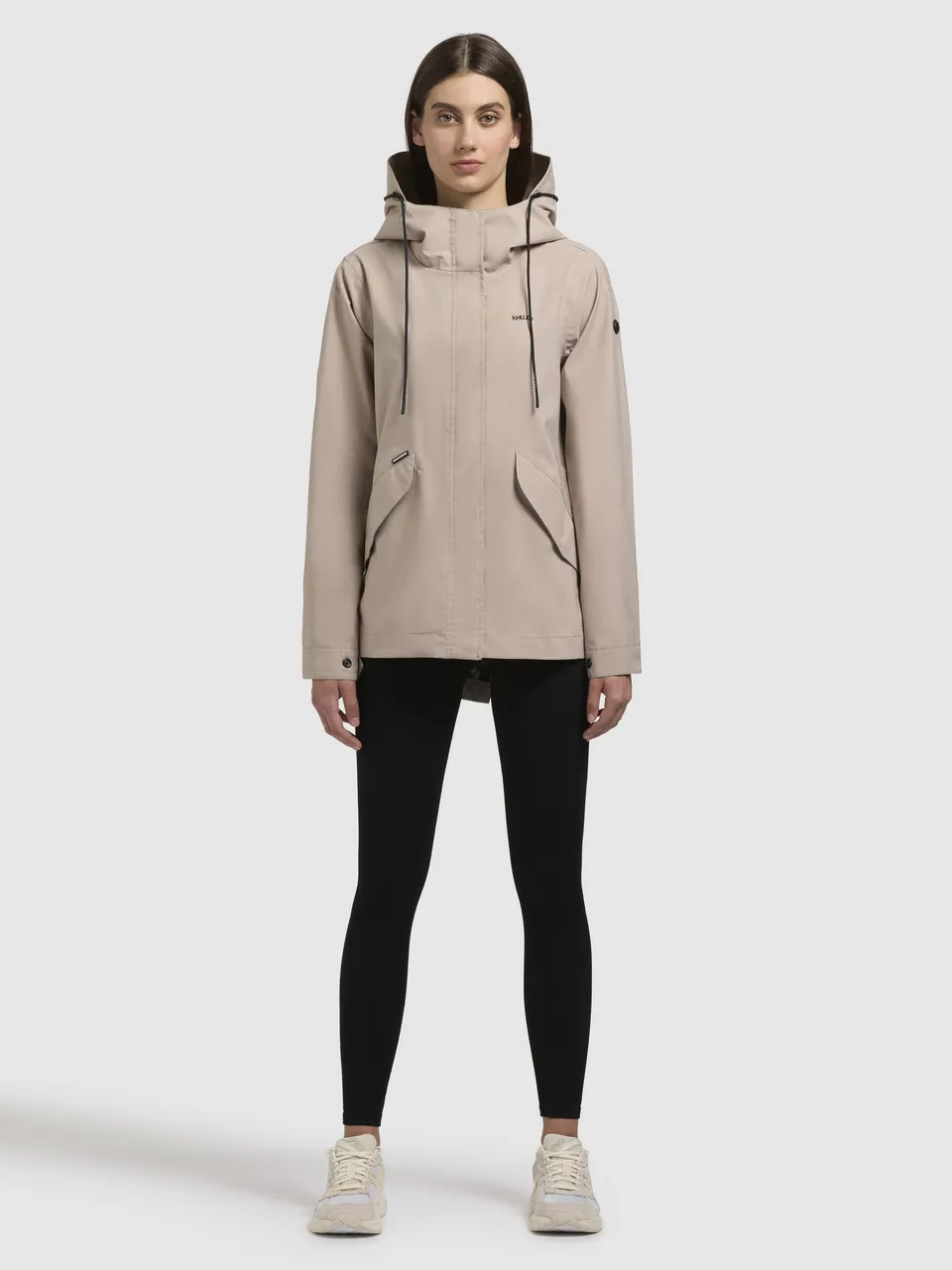 khujo-jacke-sang-beige-leichte-regenjacke-regular-fit image 1
