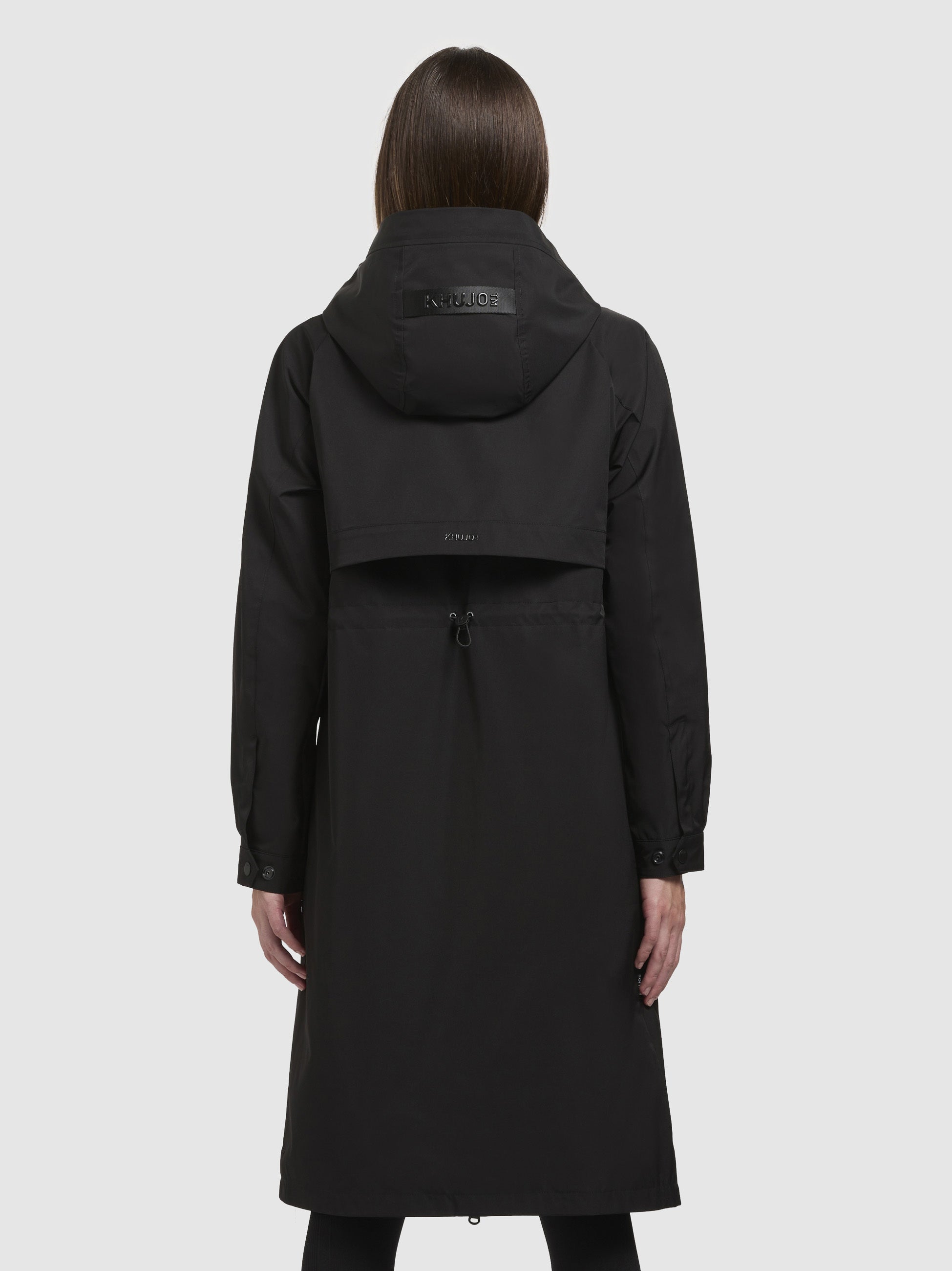 khujo-mantel-pinax-schwarz-damen-sommerparka-knielang-regular-fit image 3