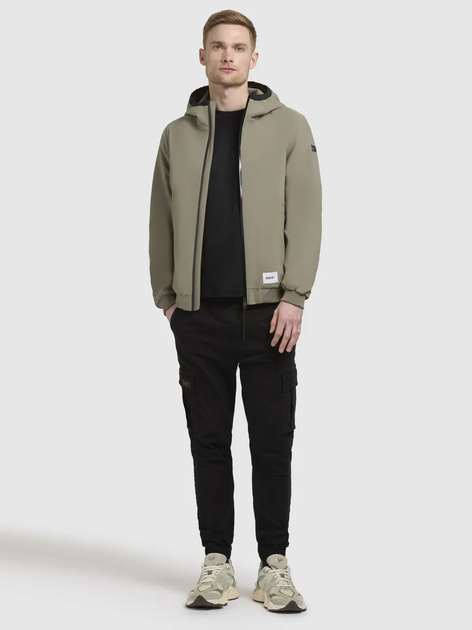 khujo-larm-jacke-graugr-n-kapuzenjacke-regular-fit-mit-zwei-wege-rei-verschluss image 1