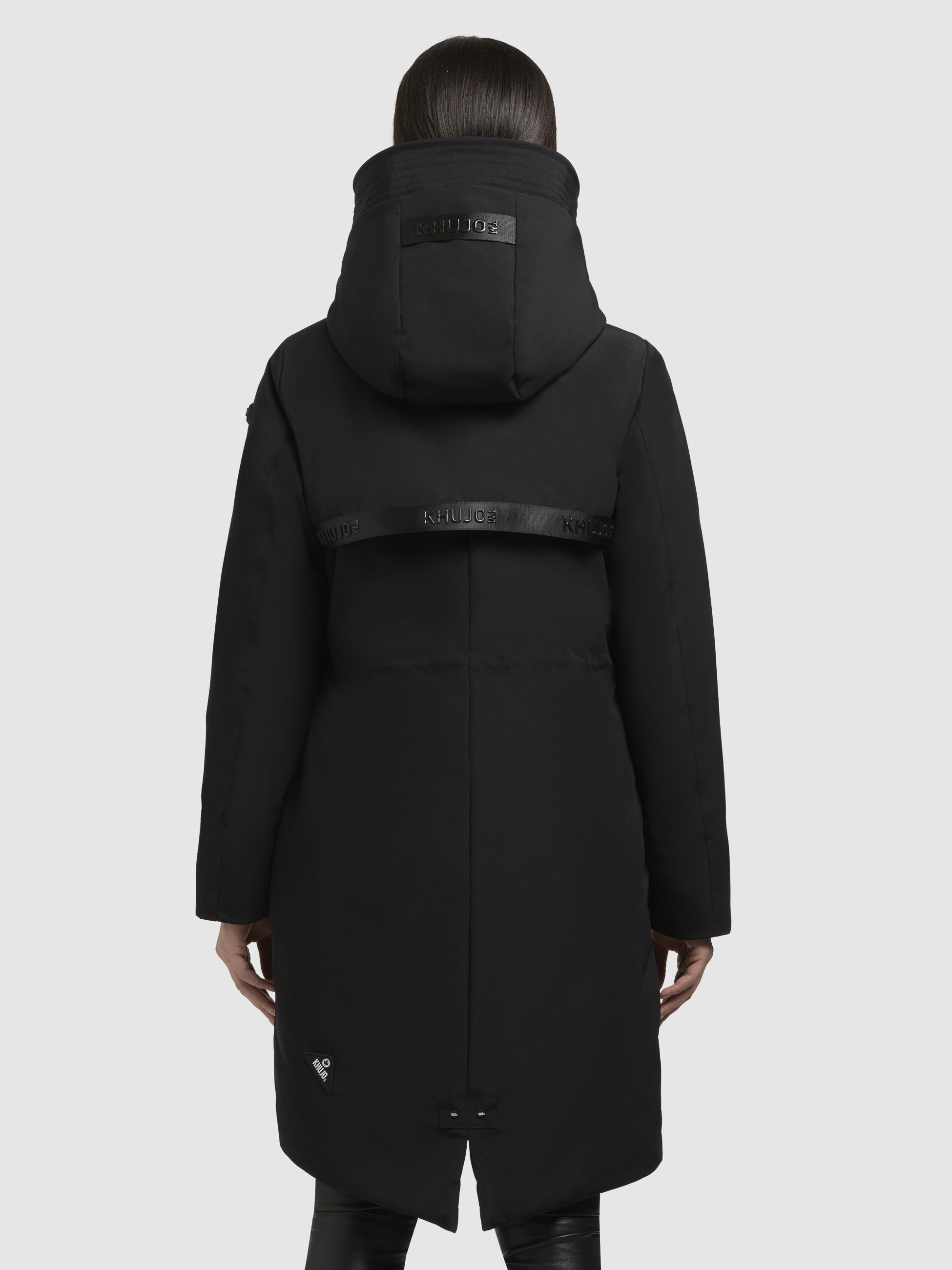 khujo-mantel-charlyn5-schwarz-kurzmantel-winterjacke-damen-mit-kapuze image 3