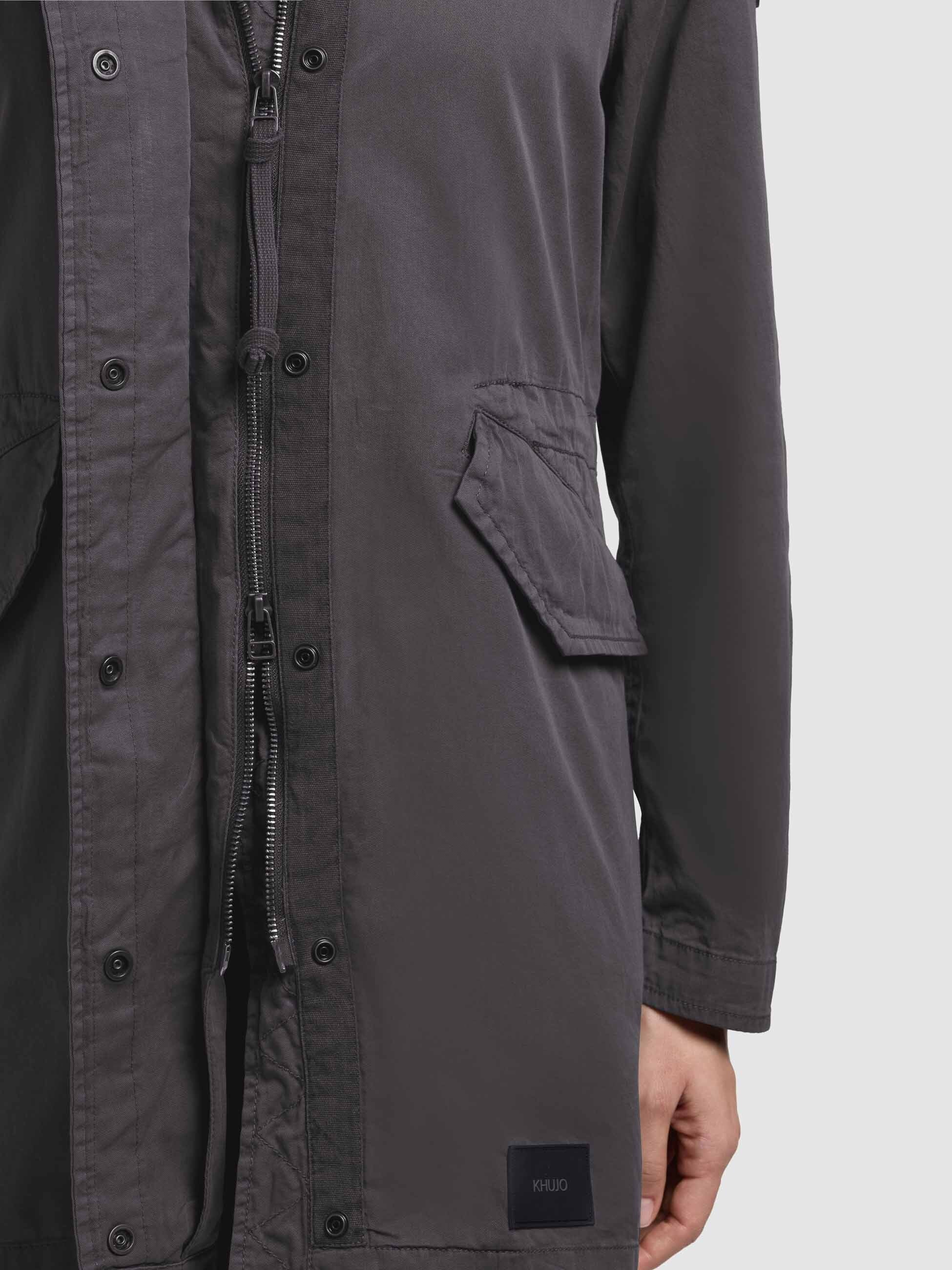 khujo-mantel-nika-slate-grey-damen-parka-mantel-regular-fit-aus-baumwoll-twill image 8