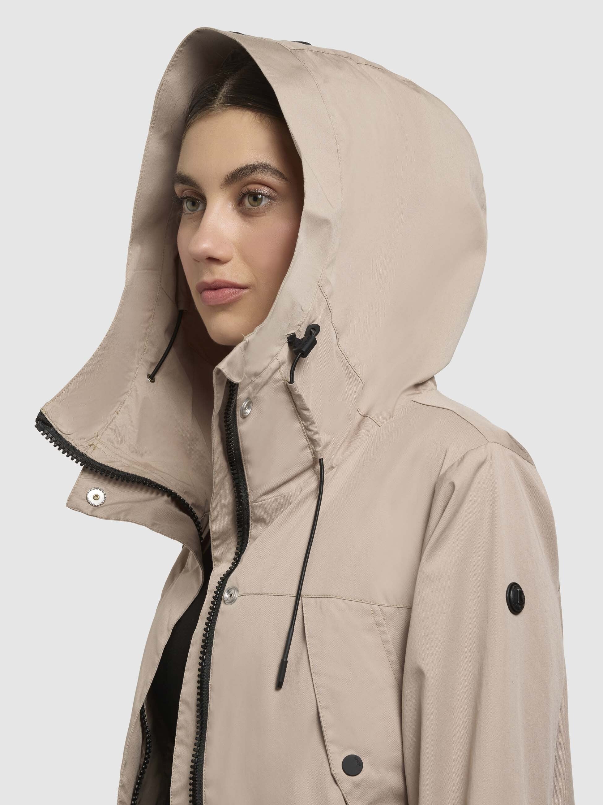 khujo-venga-damen-kurzmantel-beige-baumwollmix-mit-kapuze image 7