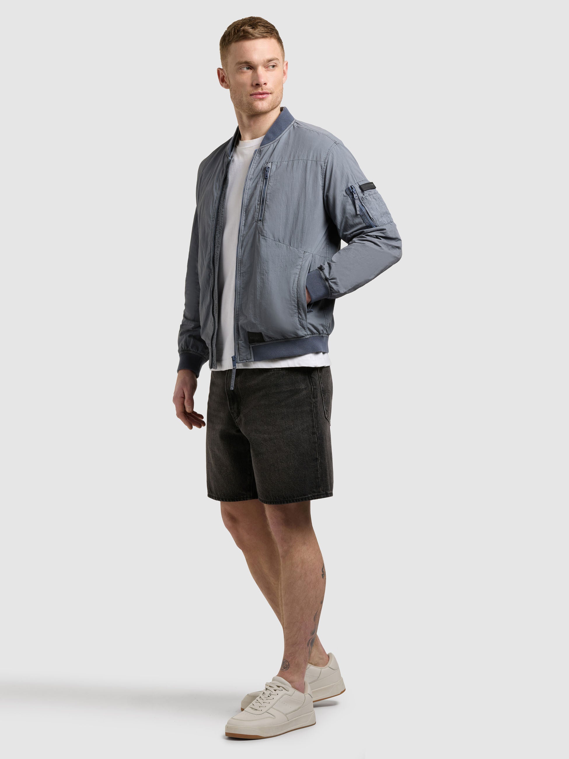 khujo-ibe-blousonjacke-misty-blue-garment-dye image 2