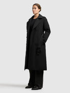 khujo-elena2-damen-winter-trenchcoat-black image 2