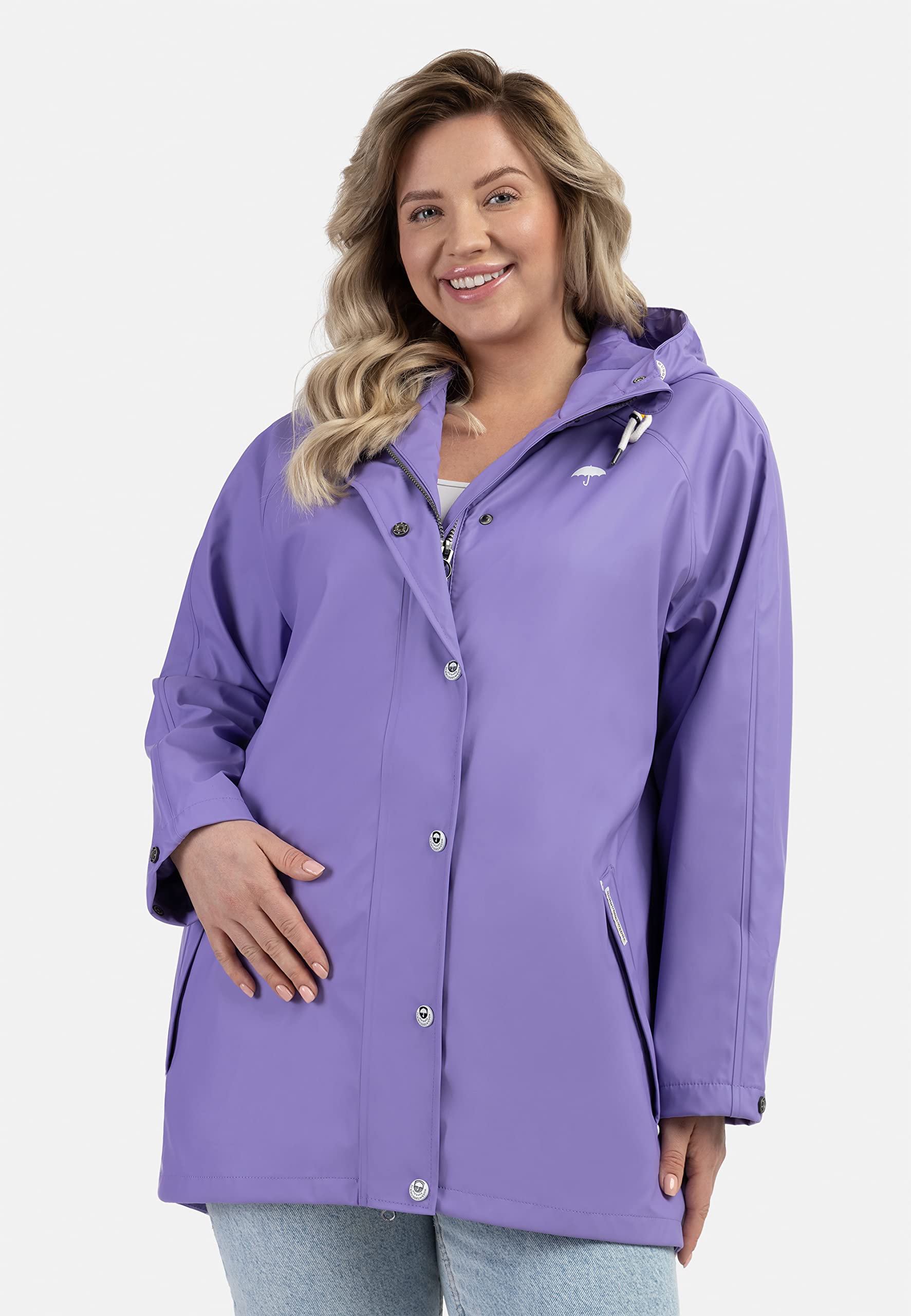schmuddelwedda-damen-plus-size-regenmantel-langer-wetterfester-regenmantel image 4