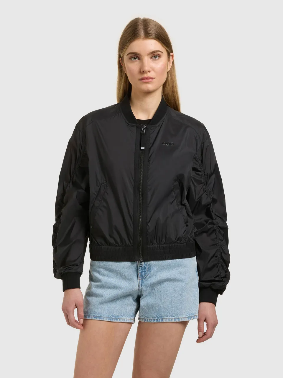 khujo-jacke-tuvay-bomberjacke-black-fliegerseide image 1