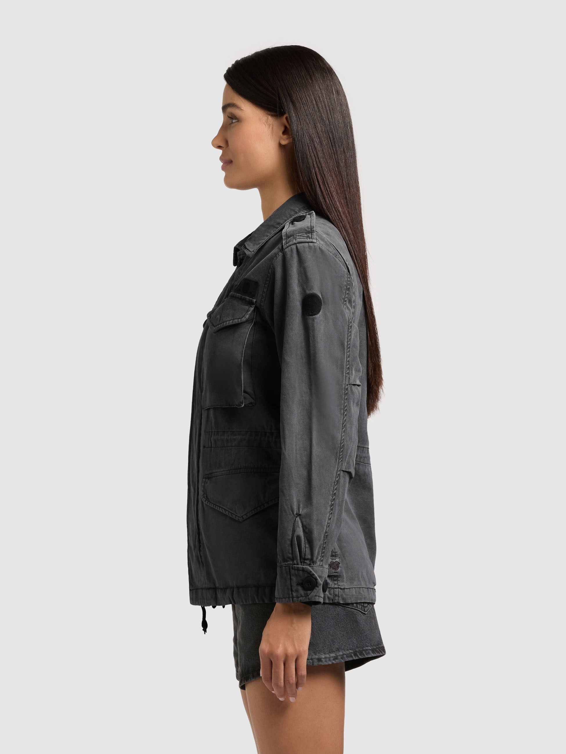khujo-jacke-buni-black-fieldjacke-baumwoll-twill image 5