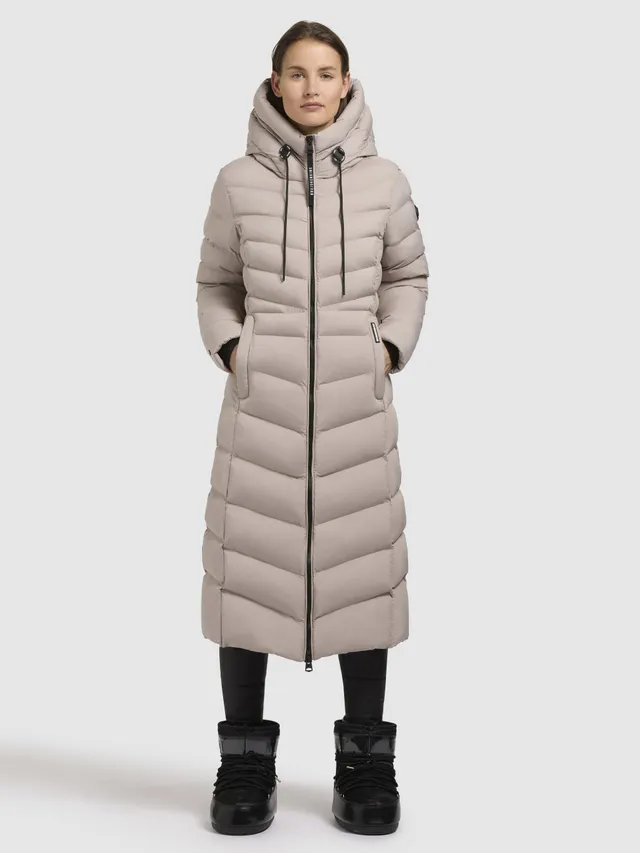 khujo-coat-ingram4-light-beige-knielanger-gesteppter-mantel-damen image 1