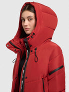 khujo-coat-sonje5-red-wadenlanger-steppmantel-relaxed-fit image 7