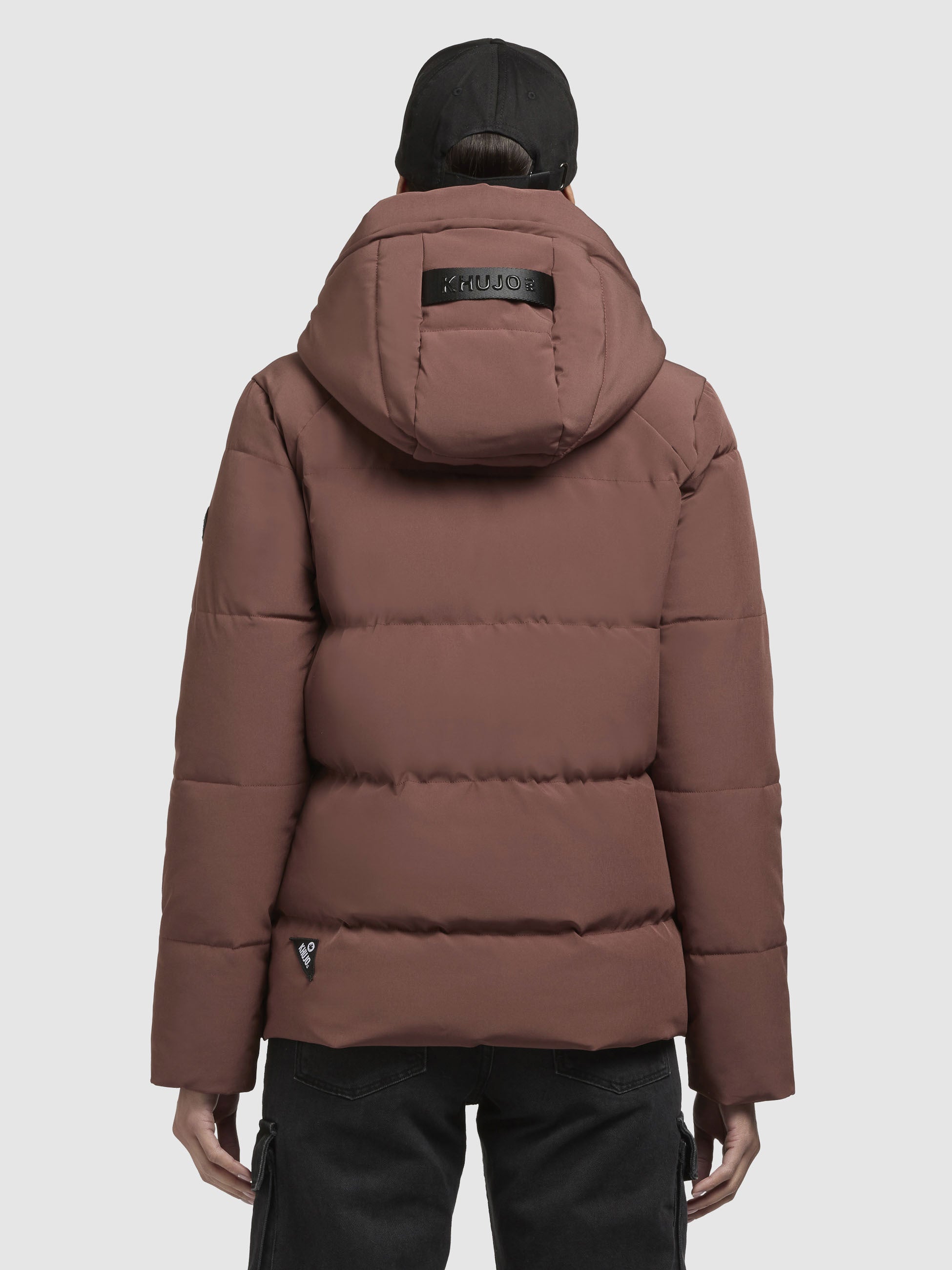 khujo-jacke-fanc2-rotbraun-wasserabweisende-steppjacke-damen-mit-kapuze image 3