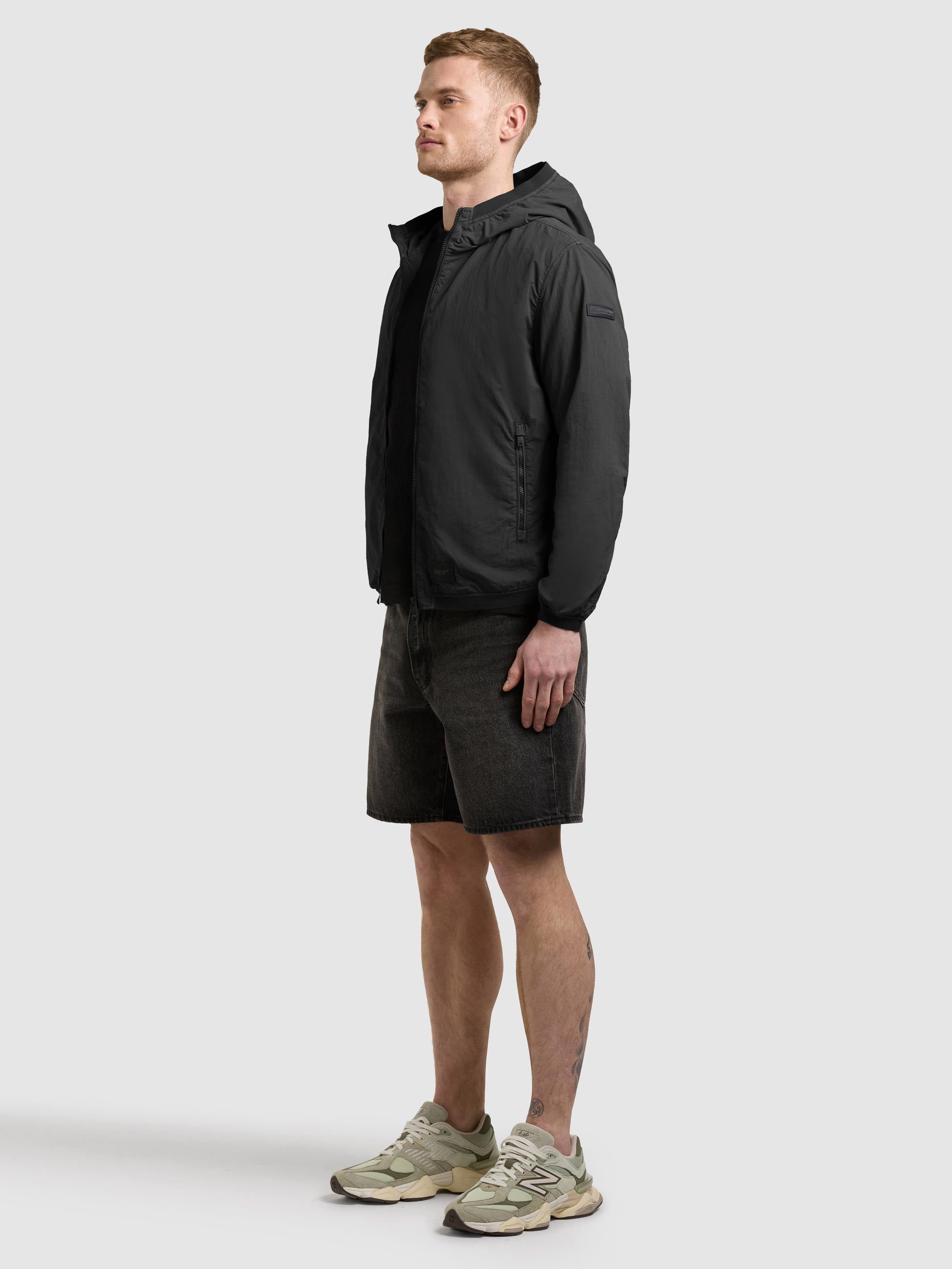 khujo-derf-blousonjacke-black-leichte-kapuzenjacke image 2