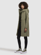 khujo-coat-talvi-light-olive-kurzer-slim-fit-mantel image 2